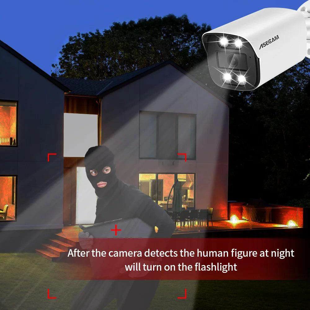 MANDOTOS 8MP IP camera with crystal-clear 4K resolution, enhanced audio, and night vision for high-quality security monitoring.