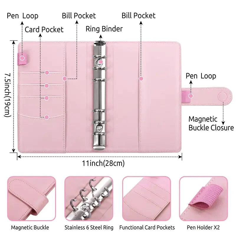 A6 Deluxe Leather Finance Organizer - MANDOTOS