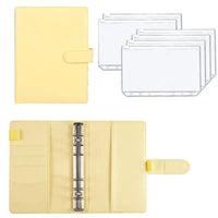 A6 Deluxe Leather Finance Organizer by MANDOTOS with multiple compartments for bills, cards, and receipts in a sleek design.