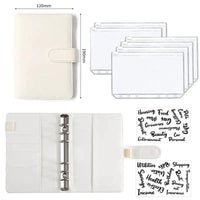 A6 Deluxe Leather Finance Organizer by MANDOTOS with multiple card slots, cash compartments, and sleek black leather design.