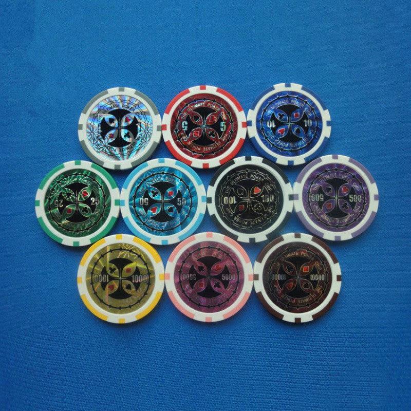 ABS Plastic High-End Two-Color Chips Poker Baccarat Game Coins - MANDOTOS