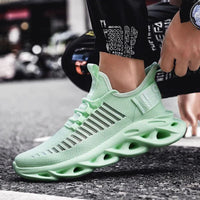 Mandotos men's advanced cushioning running shoes with breathable mesh uppers and supportive soles for enhanced performance.