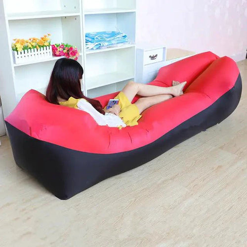 Mandotos AirLounge Elite sofa bed with sleek design, showcasing its convertible feature and plush seating for versatile comfort.