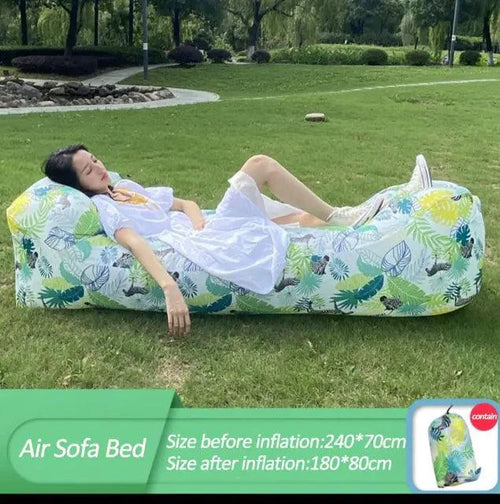 Mandotos AirLounge Elite sofa bed with plush cushioning and sleek design, demonstrating versatile seating and sleeping functionality.