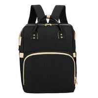 Mandotos all-in-one stroller diaper backpack with multiple compartments, adjustable straps, and convenient design for parents.
