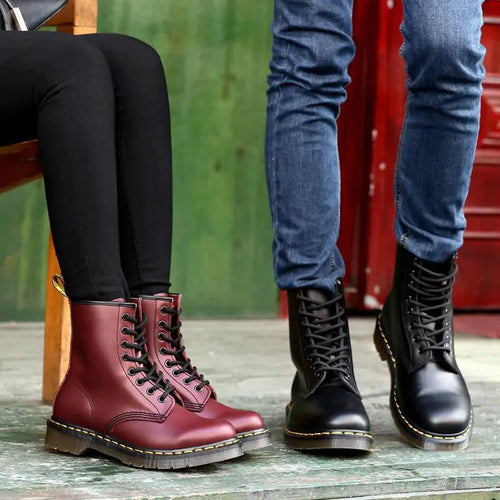 All-Season Leather Boots - MANDOTOS