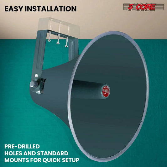 Mandotos all-weather 16-inch PA speaker horn with durable weatherproof design and high-performance sound projection.