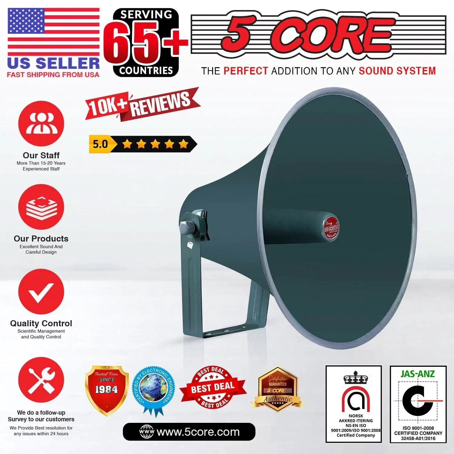 All-Weather 16-inch PA Speaker Horn - MANDOTOS