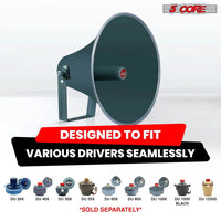 Mandotos 16-inch all-weather PA speaker horn with rugged design, ideal for outdoor public address and sound reinforcement.