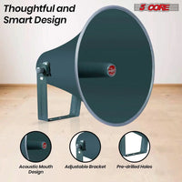 Mandotos all-weather 16-inch PA speaker horn with durable design, ideal for outdoor sound reinforcement and public address systems.