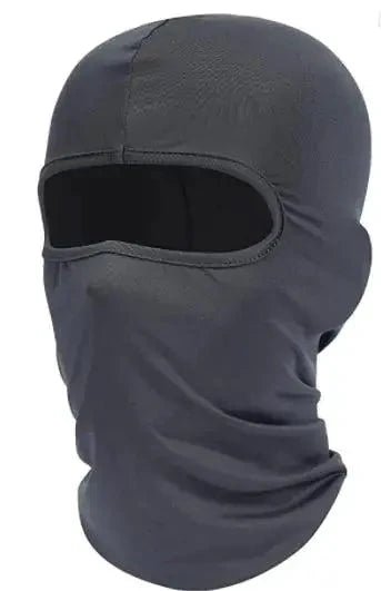 Mandotos Alpine full face cover in black with adjustable straps, designed for outdoor winter protection.