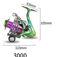 Mandotos AluSpin Reel Master fishing reel with metal spool and ergonomic handle, designed for smooth casting and durability