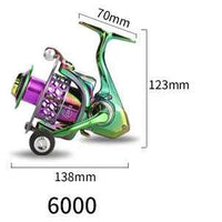Mandotos AluSpin Reel Master fishing reel with ergonomic handle and metallic finish, designed for smooth casting and durability.
