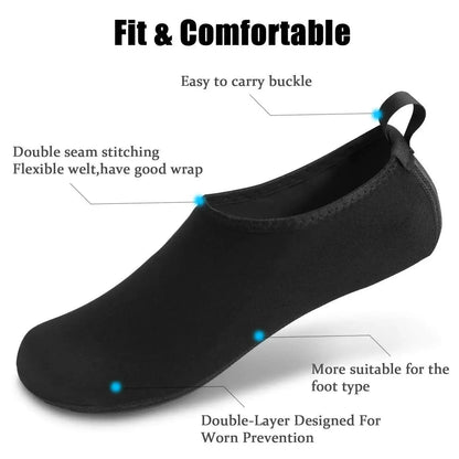 AquaFlex Unisex Water Shoes - Quick-Dry Beach Yoga Swim Socks - MANDOTOS