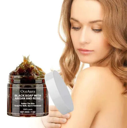 Argan Rose Black Soap - MANDOTOS