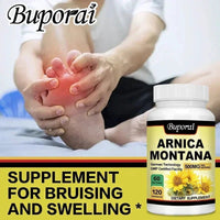 Arnica Montana Capsules - Suitable for Bruises and Swelling, Relieves Pain, Improves Mood, and Boosts Immunity - 120 Capsules MANDOTOS
