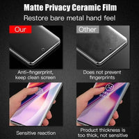 Arvin Matte Ceramic Privacy Screen Protector For Samsung Galaxy Series 3 Pack Anti Spy - MANDOTOS