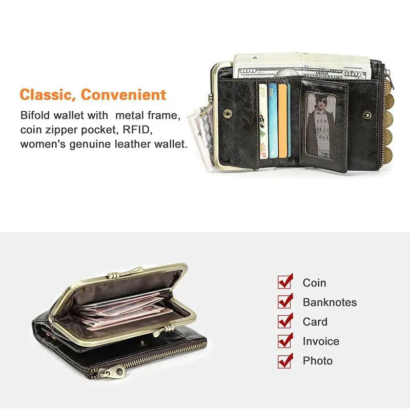 Authentic Leather Ladies' Wallet - MANDOTOS