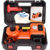 Mandotos Auto Electro-Lift Jack for vehicle lifting, compact electric car jack with control panel and safety features.