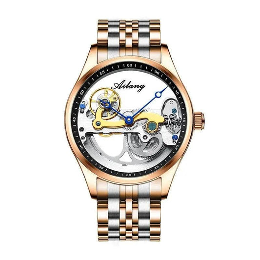 Automatic Mechanical Watch Creative Hollow Male Watch Generation Silicone Band Watch - MANDOTOS