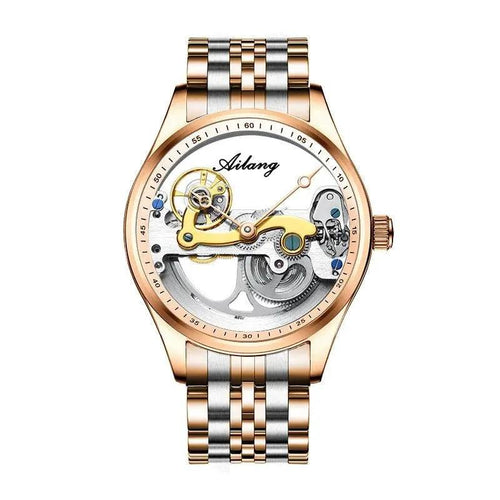 Automatic Mechanical Watch Creative Hollow Male Watch Generation Silicone Band Watch - MANDOTOS
