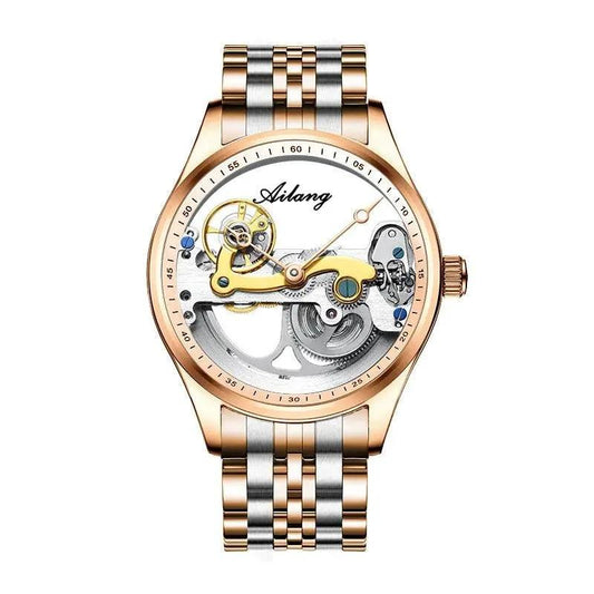 Automatic Mechanical Watch Creative Hollow Male Watch Generation Silicone Band Watch - MANDOTOS