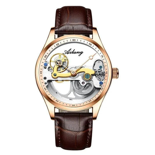 Automatic Mechanical Watch Creative Hollow Male Watch Generation Silicone Band Watch - MANDOTOS