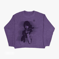 Mandotos women's autumn and winter sweater featuring cozy knit fabric in warm, earthy tones, ideal for cold weather.