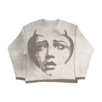 Mandotos women's autumn and winter sweater in cozy knit, featuring a stylish design perfect for cold weather wear.