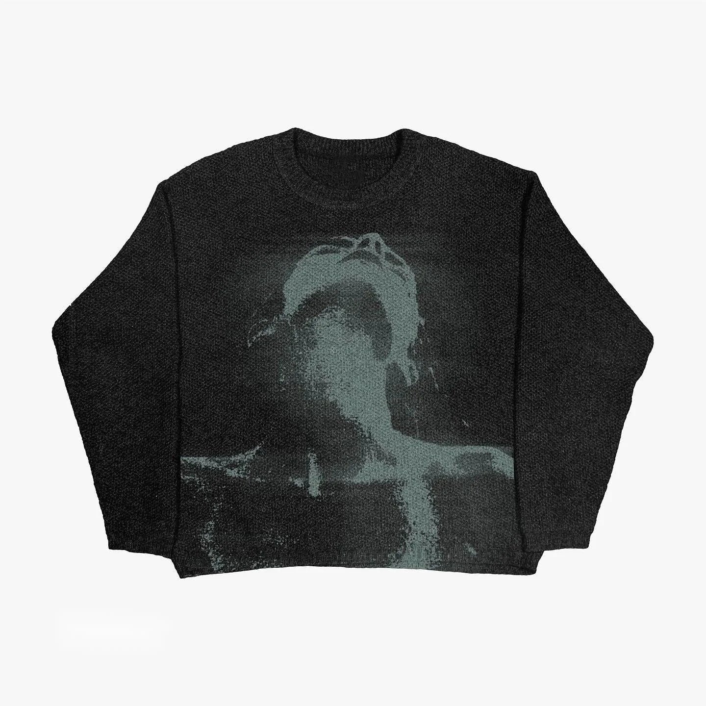 Mandotos women's autumn and winter sweater featuring cozy knit fabric in a stylish design, perfect for cold weather.
