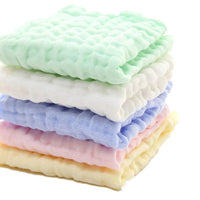 Mandotos natural cotton baby washcloths, soft newborn face towels and wipes for sensitive skin, set of 5.