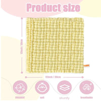 Mandotos natural cotton baby washcloths, soft newborn face towels and wipes for sensitive skin, set of 5.