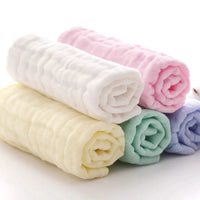 Mandotos natural cotton baby washcloths set, soft newborn face towels and wipes for sensitive skin, 5-pack.