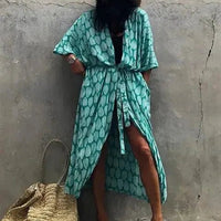 Mandotos Beach Chic Cover-Up with lightweight fabric, stylish design, perfect for sun-kissed beach days and effortless summer style.