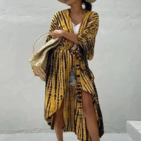 Mandotos Beach Chic Cover-Up worn over swimwear, lightweight and stylish for sun-kissed beach days.