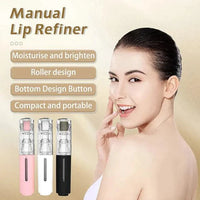Mandotos Beard & Lip Enhancing Roller showing a handheld device with a roller head for grooming and enhancing facial hair.