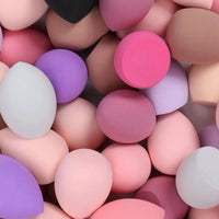 Mandotos beauty sponge set with 6 to 60 foundation mixing puffs, soft makeup applicators for blending and foundation application.