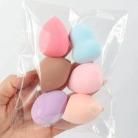 Mandotos beauty sponge set with 6 to 60 foundation mixing puffs, soft makeup applicators for blending and foundation application.