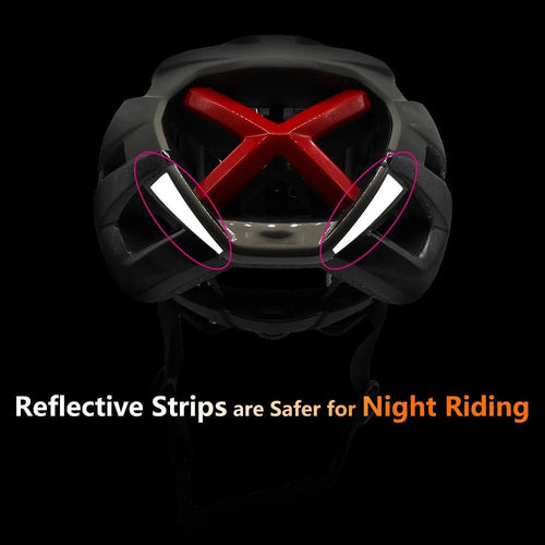 Mandotos men's road race bicycle helmet with reflective surface, designed for cycling, cyclocross, and time-trial racing safety.
