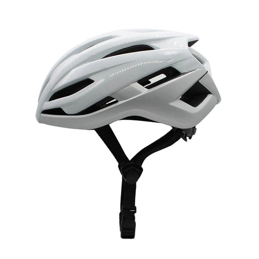 Mandotos men's reflective racing bike helmet, designed for road cycling, cyclocross, and time-trial racing with safety features.