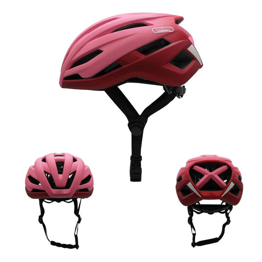 Mandotos men's reflective road race bicycle helmet with aerodynamic design, vents, and safety features for cycling and cyclocross.