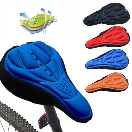 Mandotos Bike Bliss Comfort Gel Seat Cushion providing ergonomic support for a smooth, comfortable ride on bicycles.