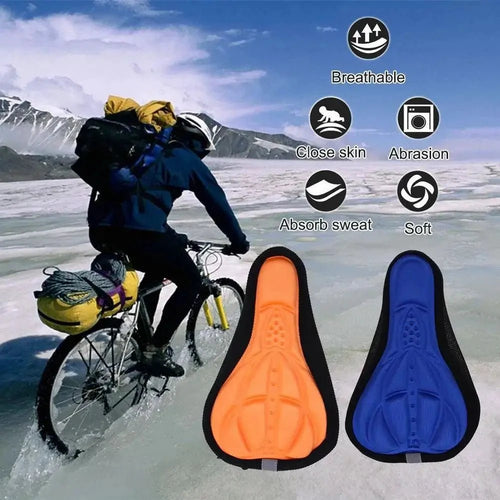 Mandotos Bike Bliss Comfort Gel Seat Cushion providing ergonomic support for a comfortable cycling experience