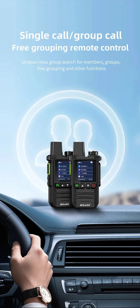 BINQI-K6 4G POC Walkie Talkie - 5000km Global Range - MANDOTOS