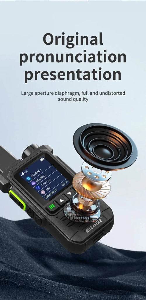 BINQI-K6 4G POC Walkie Talkie - 5000km Global Range - MANDOTOS