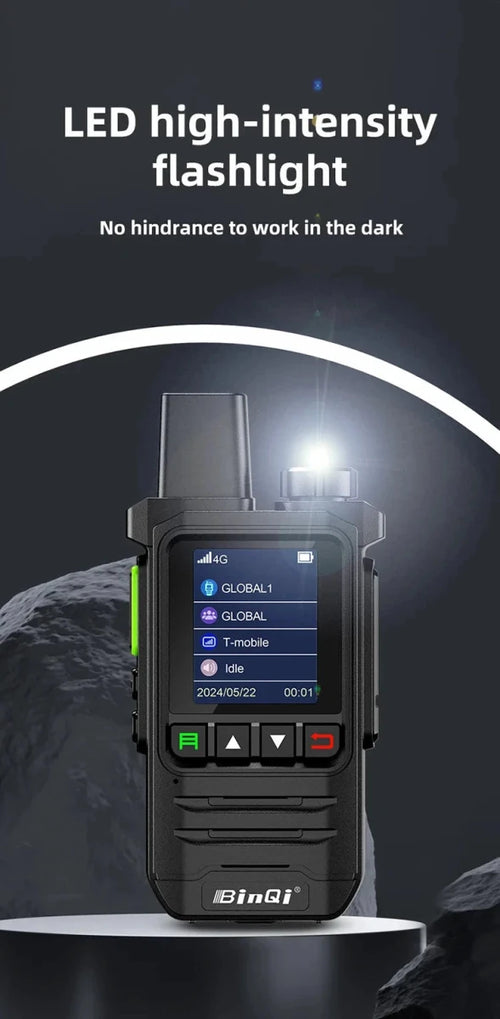 BINQI-K6 4G POC Walkie Talkie - 5000km Global Range - MANDOTOS