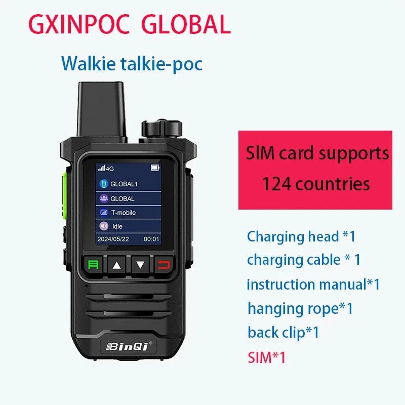 BINQI-K6 4G POC Walkie Talkie - 5000km Global Range - MANDOTOS