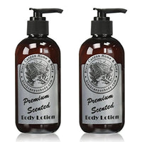 Mandotos Black Canyon Luxury Body Lotion 16 oz bottles with ginseng, ginger, lanolin, and jojoba oil in a 2-pack.