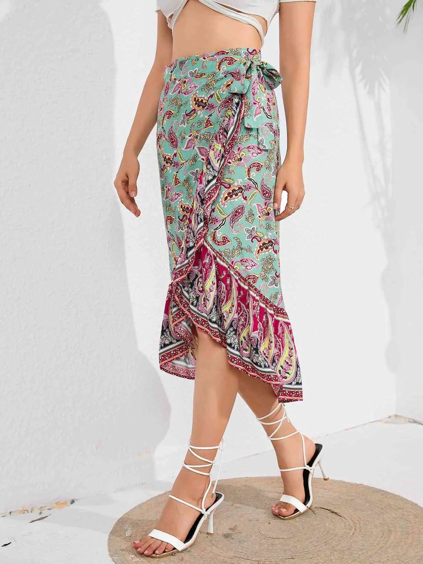 Boho Bliss Midi Skirt - MANDOTOS
