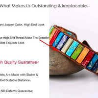 Mandotos boho chic leather bracelet with woven and beaded details, stylish accessory for casual and bohemian outfits.